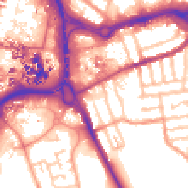 Daytime road noise heatmap for CV1 2NN