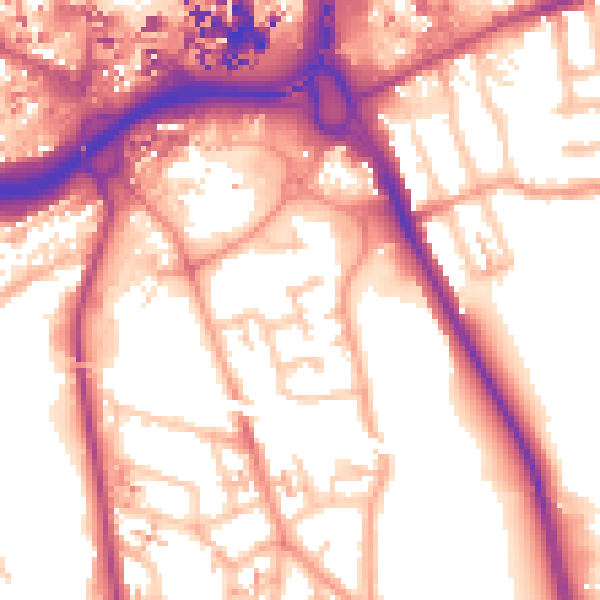 Daytime road noise heatmap for CV1 2UD