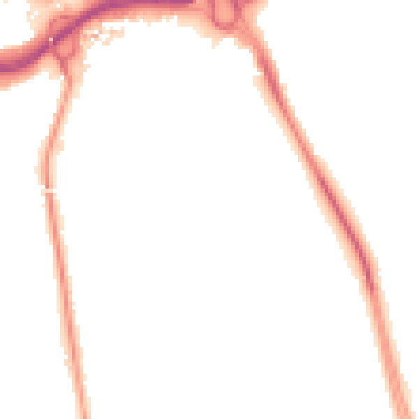 Night-time road noise heatmap for CV1 2UE