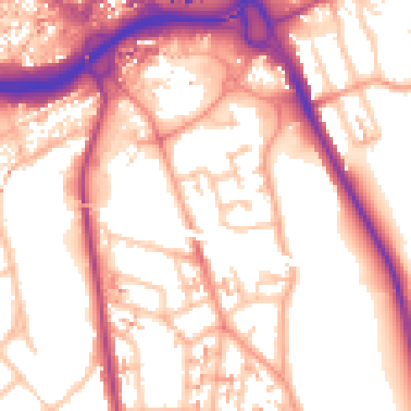 Daytime road noise heatmap for CV1 2UF