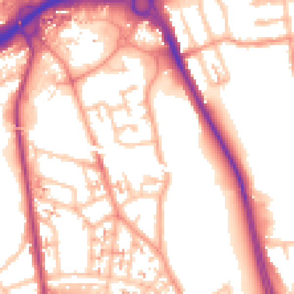 Daytime road noise heatmap for CV1 2UG