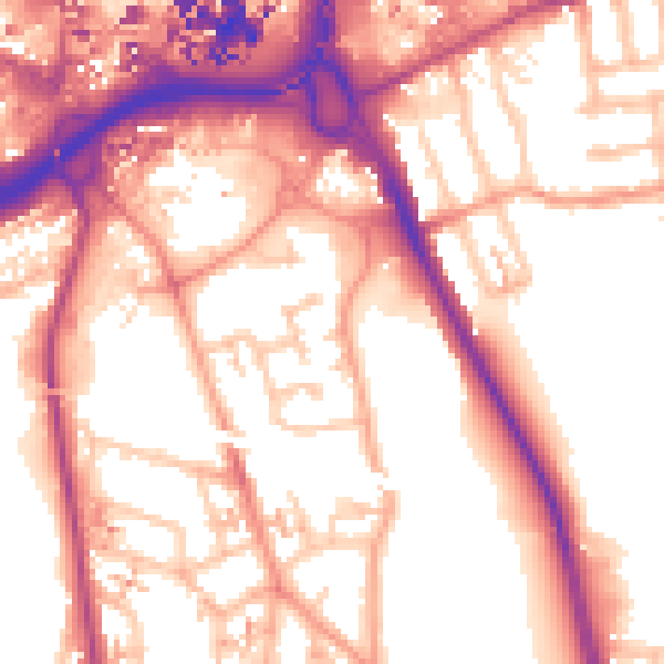 Daytime road noise heatmap for CV1 2UH