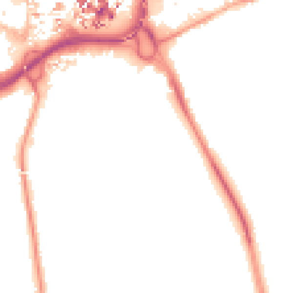 Night-time road noise heatmap for CV1 2UH