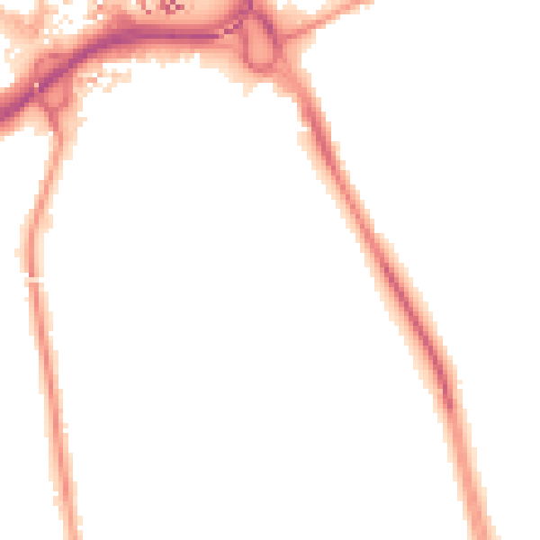 Night-time road noise heatmap for CV1 2UQ