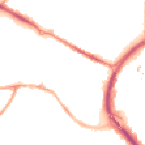 Night-time road noise heatmap for CV1 3AG