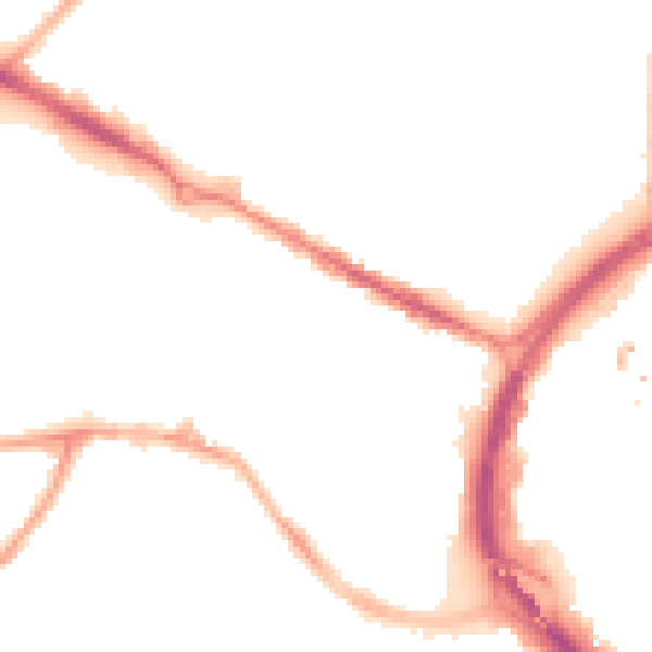 Night-time road noise heatmap for CV1 3AN