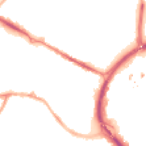 Night-time road noise heatmap for CV1 3AT