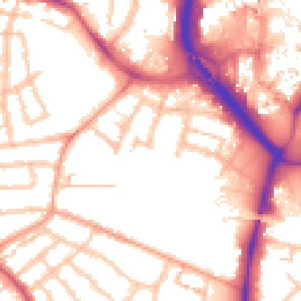 Daytime road noise heatmap for CV1 3BF