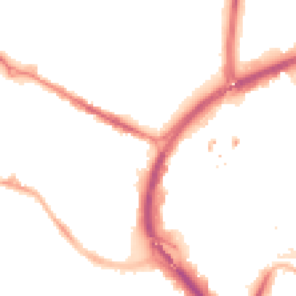 Night-time road noise heatmap for CV1 3DB
