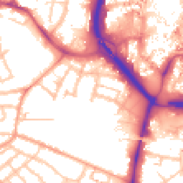 Daytime road noise heatmap for CV1 3EP