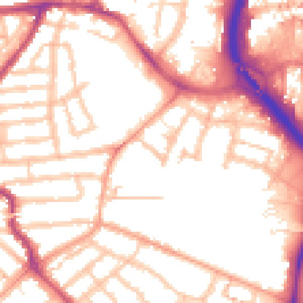 Daytime road noise heatmap for CV1 3EW