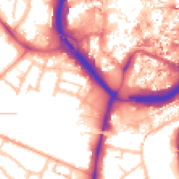 Daytime road noise heatmap for CV1 3FE