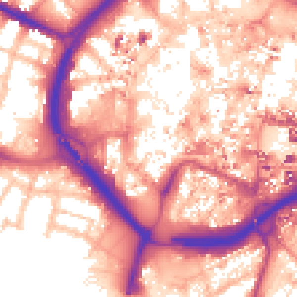Daytime road noise heatmap for CV1 3HX