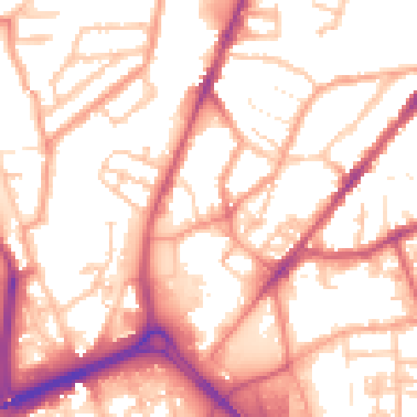 Daytime road noise heatmap for CV1 4GT