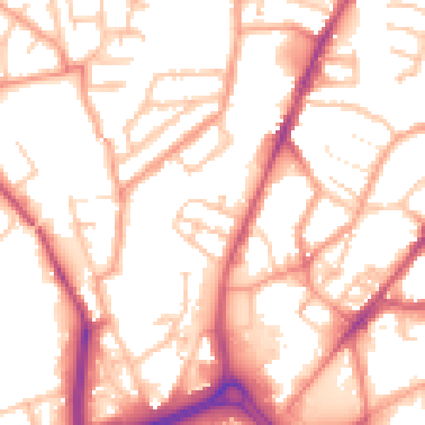 Daytime road noise heatmap for CV1 4LR