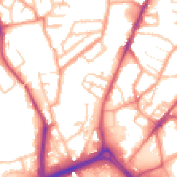 Daytime road noise heatmap for CV1 4LX