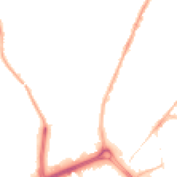 Night-time road noise heatmap for CV1 4LX