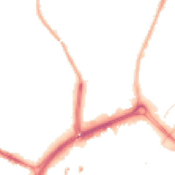 Night-time road noise heatmap for CV1 4NB