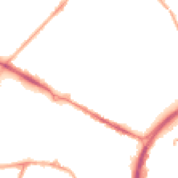 Night-time road noise heatmap for CV1 4PY