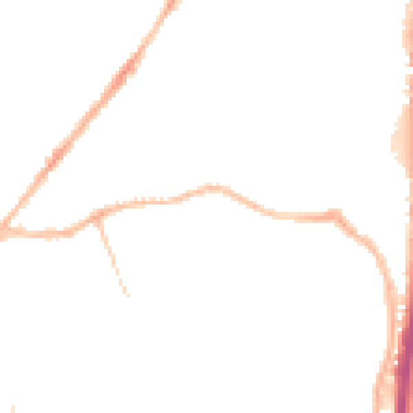 Night-time road noise heatmap for CV1 5AU