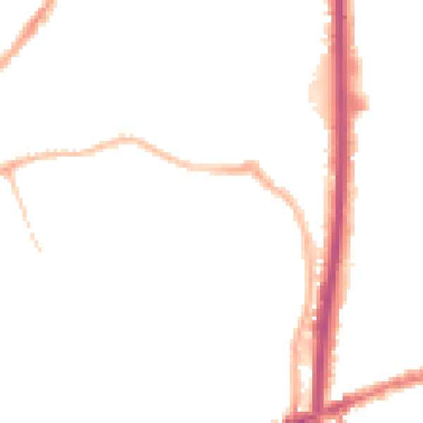 Night-time road noise heatmap for CV1 5BN
