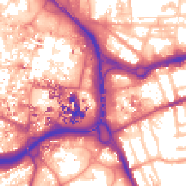 Daytime road noise heatmap for CV1 5DL