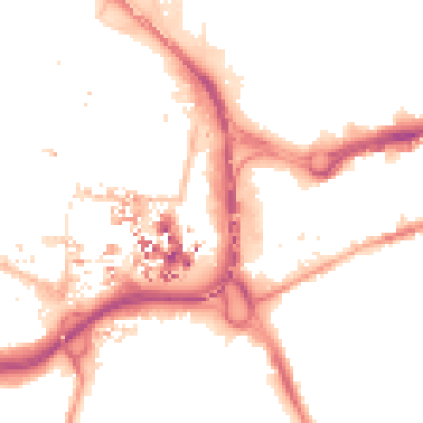 Night-time road noise heatmap for CV1 5DL
