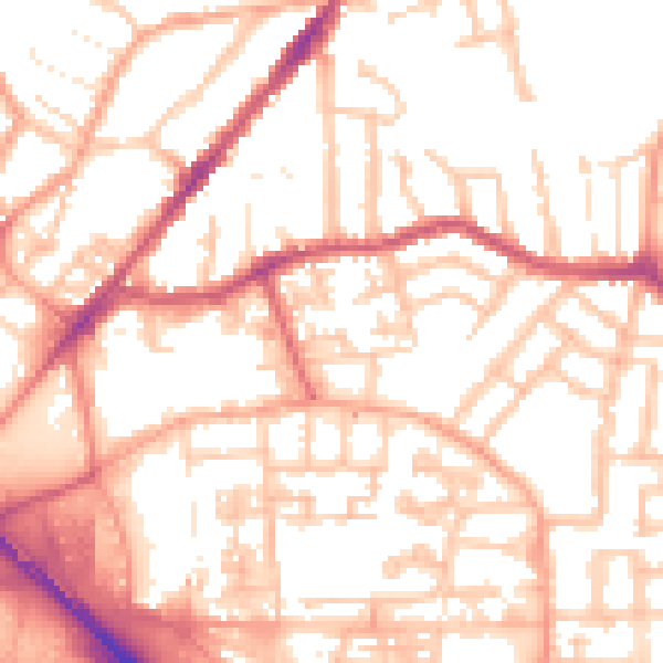 Daytime road noise heatmap for CV1 5FF