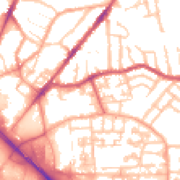 Daytime road noise heatmap for CV1 5GD