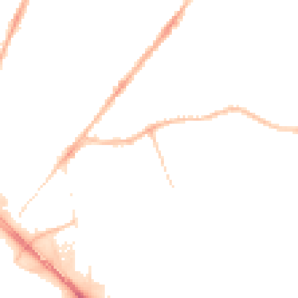 Night-time road noise heatmap for CV1 5GD