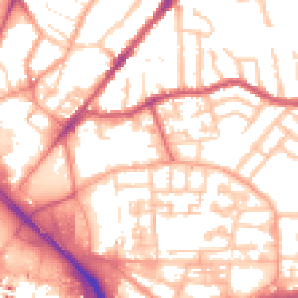 Daytime road noise heatmap for CV1 5GT