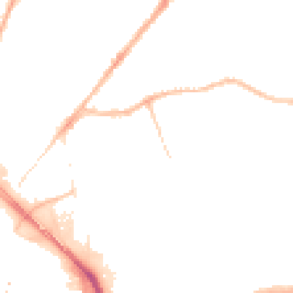Night-time road noise heatmap for CV1 5GT