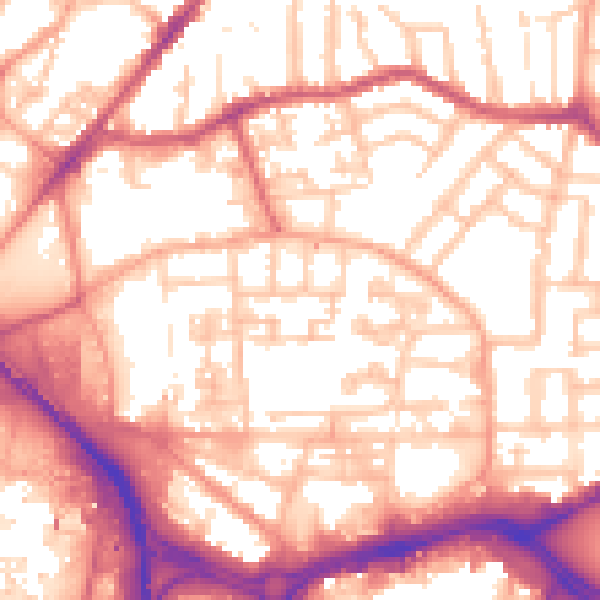 Daytime road noise heatmap for CV1 5JR