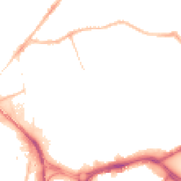 Night-time road noise heatmap for CV1 5JR