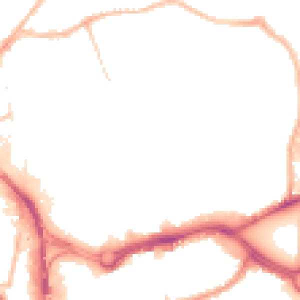 Night-time road noise heatmap for CV1 5JW