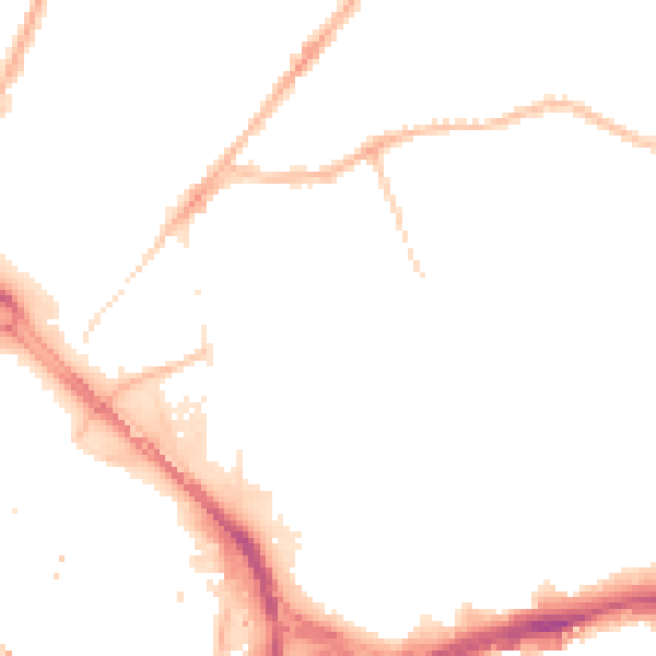 Night-time road noise heatmap for CV1 5NP