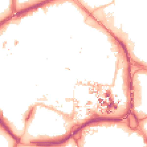 Night-time road noise heatmap for CV1 5RF