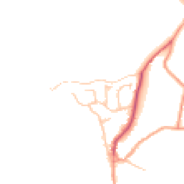 Daytime road noise heatmap for CV10 0UQ