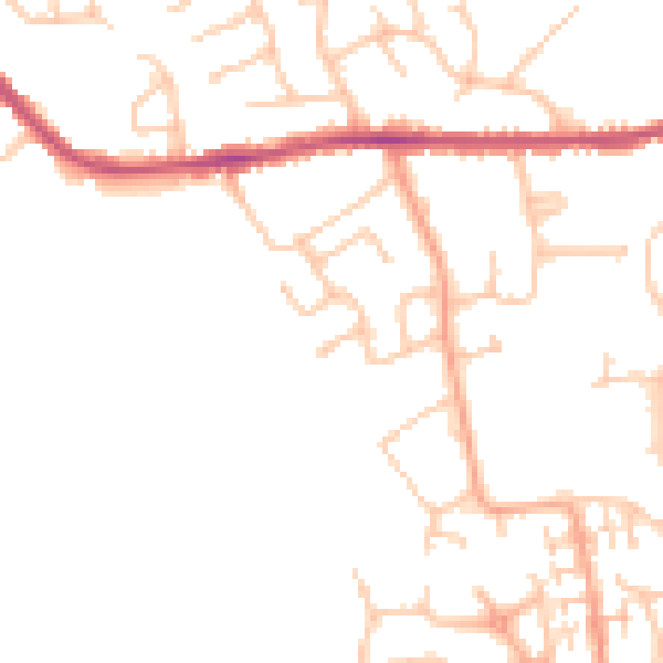 Daytime road noise heatmap for CV10 7GD