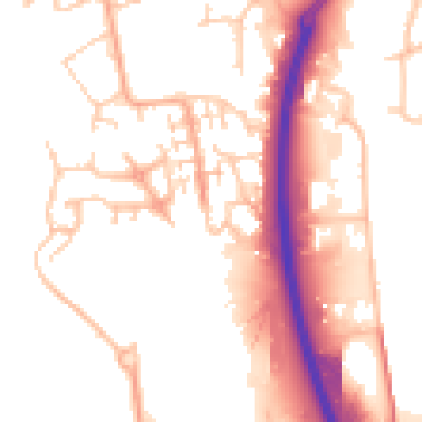 Daytime road noise heatmap for CV10 7GP