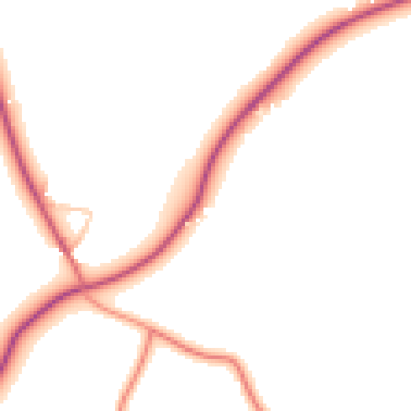Daytime road noise heatmap for CV10 7PX