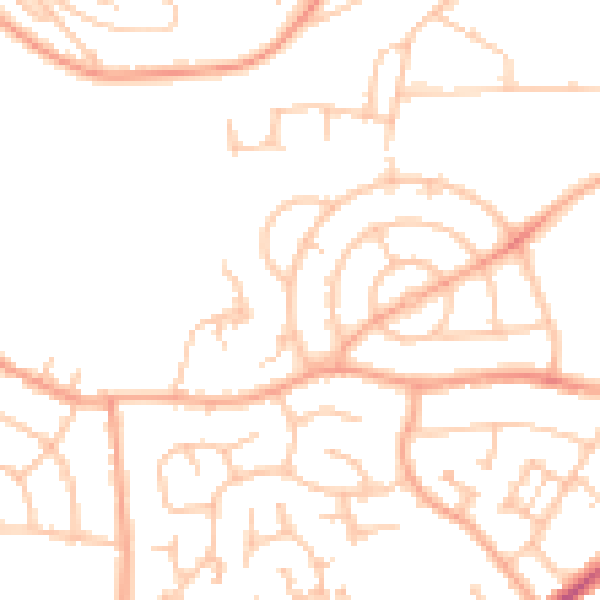 Daytime road noise heatmap for CV10 8AH