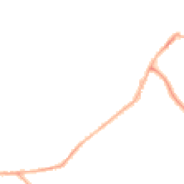 Night-time road noise heatmap for CV10 8EN