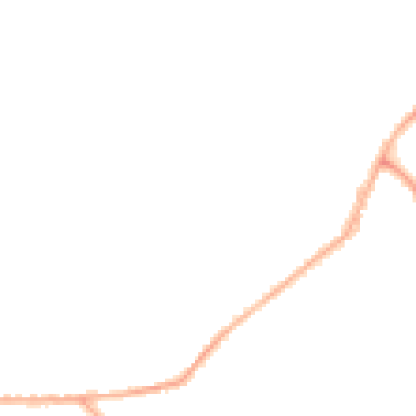 Night-time road noise heatmap for CV10 8ES