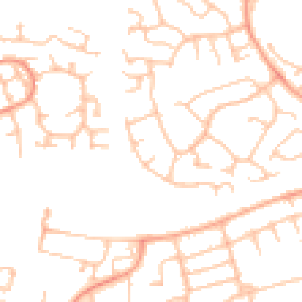 Daytime road noise heatmap for CV10 9JP