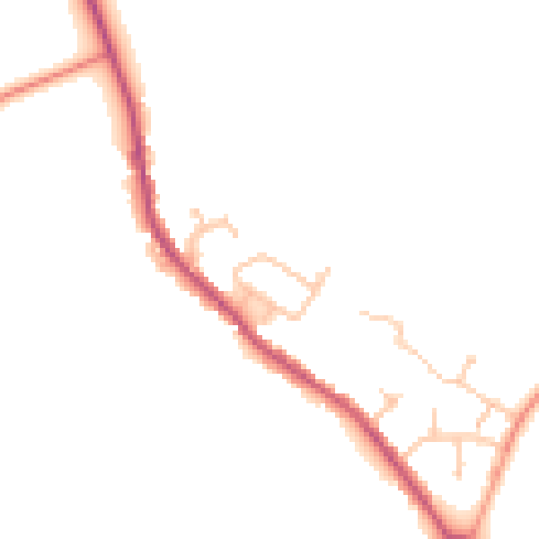 Daytime road noise heatmap for CV10 9PN