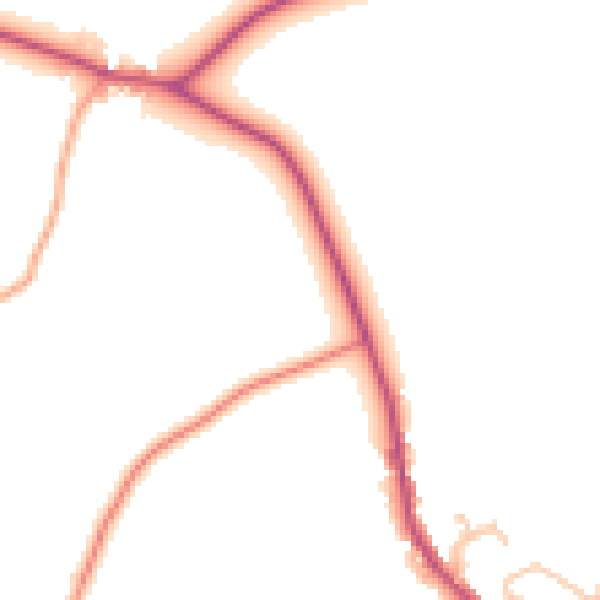Daytime road noise heatmap for CV10 9PU