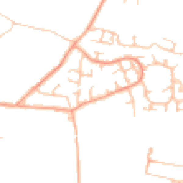 Daytime road noise heatmap for CV10 9RP
