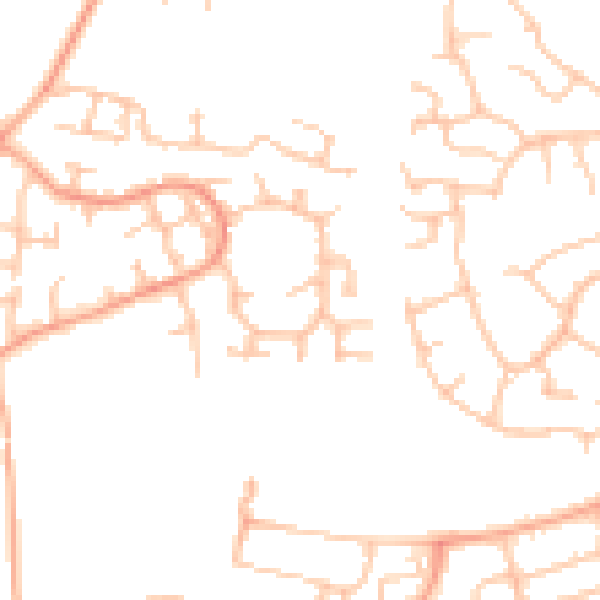 Daytime road noise heatmap for CV10 9SG