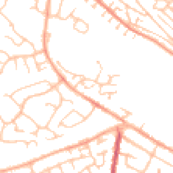 Daytime road noise heatmap for CV10 9TE